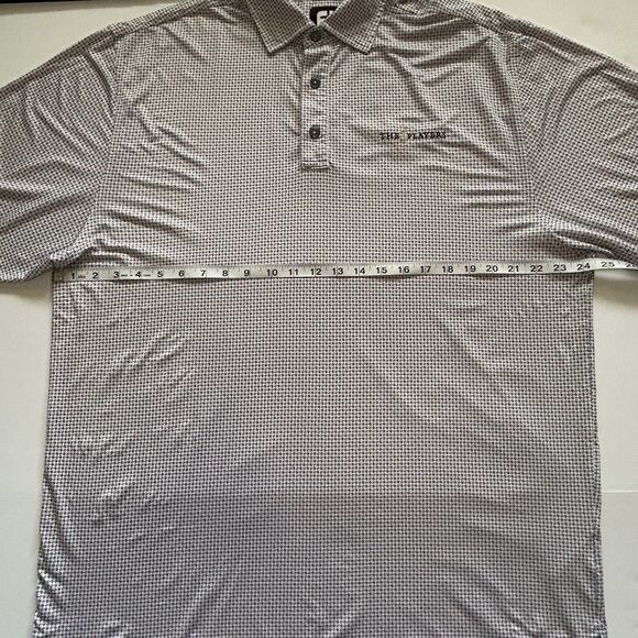 FootJoy Polo‎ Mens L Golf The Players TPC Sawgrass Stretch Flex All Over Pattern - Picture 3 of 12